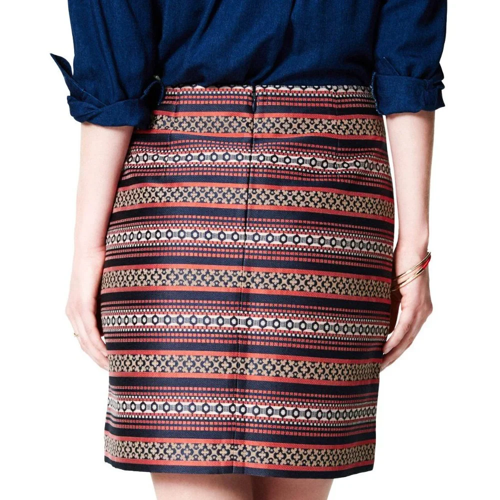 ANN TAYLOR LOFT | Mini Boho Pencil Skirt - Picture 11 of 12